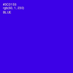 #3C01E6 - Blue Color Image