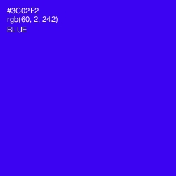 #3C02F2 - Blue Color Image
