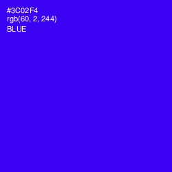 #3C02F4 - Blue Color Image