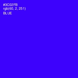 #3C02FB - Blue Color Image