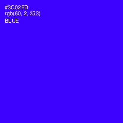 #3C02FD - Blue Color Image