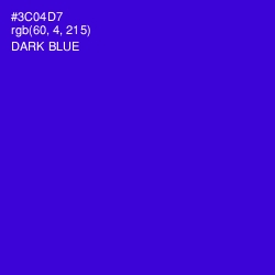 #3C04D7 - Dark Blue Color Image