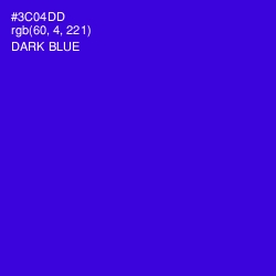 #3C04DD - Dark Blue Color Image
