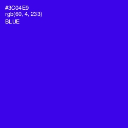 #3C04E9 - Blue Color Image