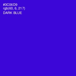 #3C06D9 - Dark Blue Color Image