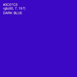 #3C07C5 - Dark Blue Color Image