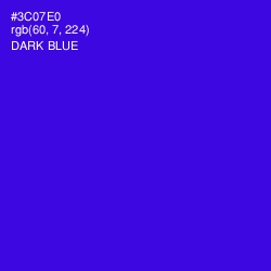 #3C07E0 - Dark Blue Color Image
