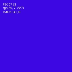 #3C07E3 - Dark Blue Color Image