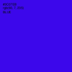 #3C07EB - Blue Color Image