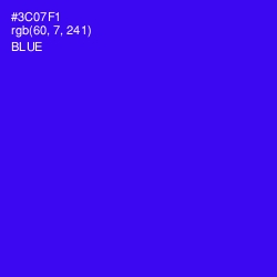 #3C07F1 - Blue Color Image