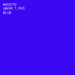 #3C07F2 - Blue Color Image