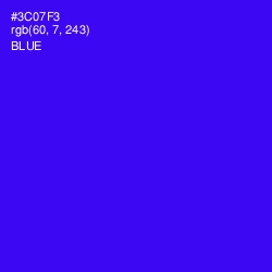 #3C07F3 - Blue Color Image