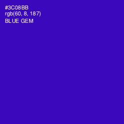 #3C08BB - Blue Gem Color Image