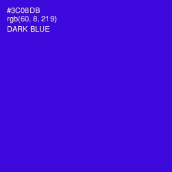 #3C08DB - Dark Blue Color Image