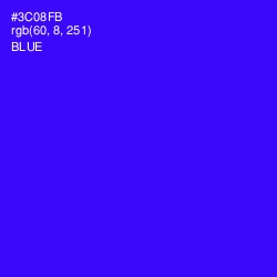 #3C08FB - Blue Color Image