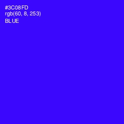 #3C08FD - Blue Color Image