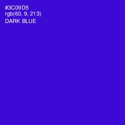 #3C09D5 - Dark Blue Color Image