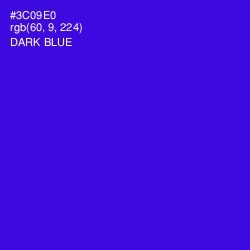 #3C09E0 - Dark Blue Color Image