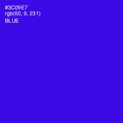 #3C09E7 - Blue Color Image