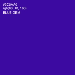 #3C0AA0 - Blue Gem Color Image