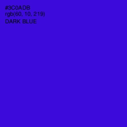 #3C0ADB - Dark Blue Color Image