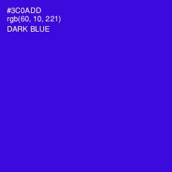 #3C0ADD - Dark Blue Color Image