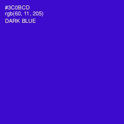 #3C0BCD - Dark Blue Color Image