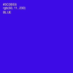 #3C0BE6 - Blue Color Image