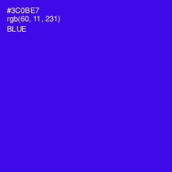 #3C0BE7 - Blue Color Image