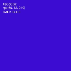 #3C0CD2 - Dark Blue Color Image