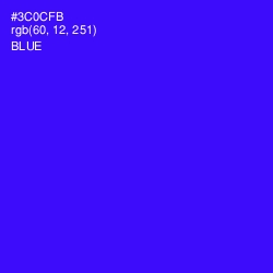 #3C0CFB - Blue Color Image