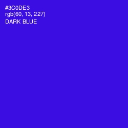 #3C0DE3 - Dark Blue Color Image