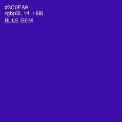 #3C0EA9 - Blue Gem Color Image