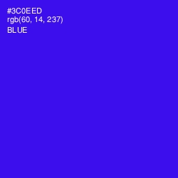 #3C0EED - Blue Color Image