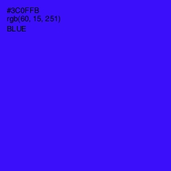 #3C0FFB - Blue Color Image