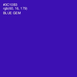 #3C10B3 - Blue Gem Color Image