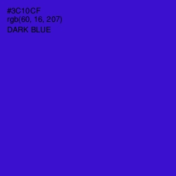 #3C10CF - Dark Blue Color Image