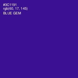 #3C1191 - Blue Gem Color Image