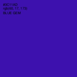 #3C11AD - Blue Gem Color Image