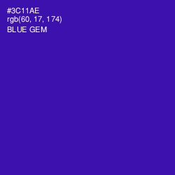 #3C11AE - Blue Gem Color Image