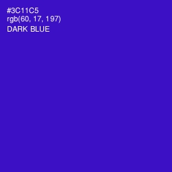 #3C11C5 - Dark Blue Color Image