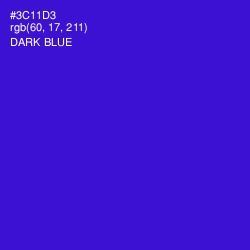 #3C11D3 - Dark Blue Color Image