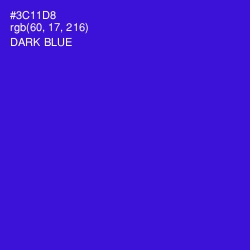 #3C11D8 - Dark Blue Color Image