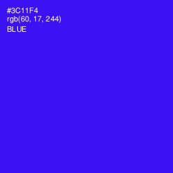 #3C11F4 - Blue Color Image
