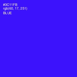 #3C11FB - Blue Color Image