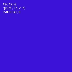 #3C12D8 - Dark Blue Color Image