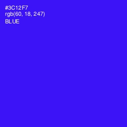 #3C12F7 - Blue Color Image