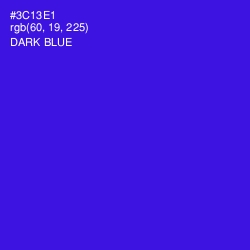 #3C13E1 - Dark Blue Color Image