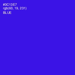 #3C13E7 - Blue Color Image