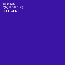 #3C14A5 - Blue Gem Color Image